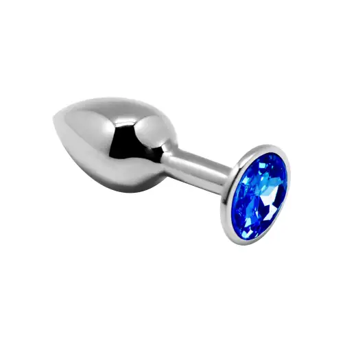 Металлическая анальная пробка с кристаллом Alive Mini Metal Butt Plug Blue M photo 1