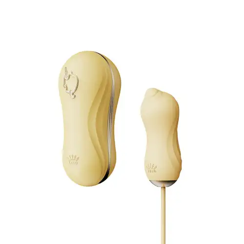 Набор 2в1 Zalo — UNICORN Yellow, виброяйцо + вакуумный стимулятор photo 1