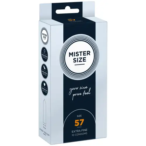 Презервативы Mister Size - pure feel - 57 (10 condoms), толщина 0,05 мм photo 1