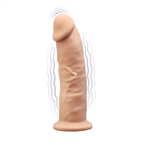Фаллоимитатор с вибрацией SilexD Henry Vibro Flesh (MODEL 2 size 7in), двухслойный, диаметр 4,4 см photo 1