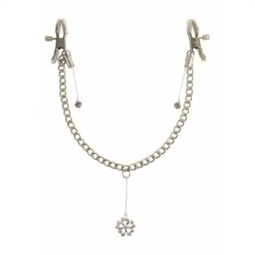 Зажимы для сосков с кулоном Fetish Fantasy Crystal Nipple Clamps photo 1