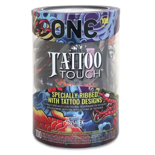 Набор презервативов ONE Tattoo Touch 100 шт, мегапак photo 1