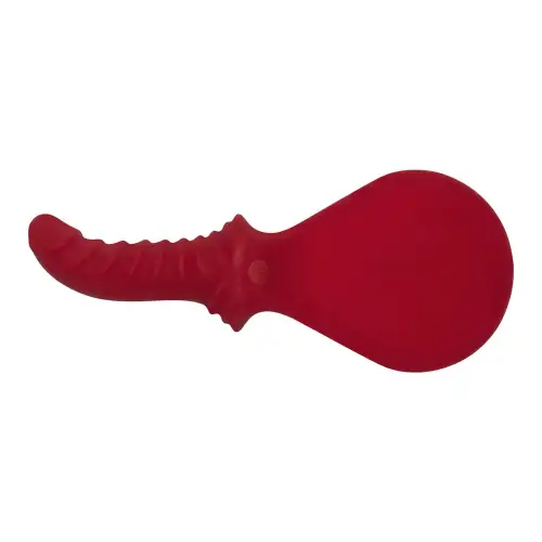 Шлепалка с фаллоимитатором Fun Factory BÜCK DICH, красная, силиконовая, с ребристой ручкой photo 1