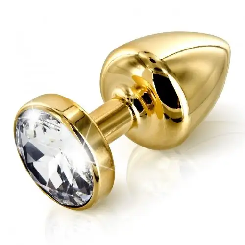 Анальная пробка со стразами Diogol Anni round с камнем SWAROWSKI, 25 мм