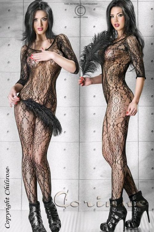 Ажурный комбинезон S/M Bodystocking All Flowers Chilirose photo 1