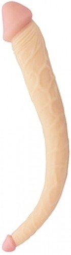 Фаллоимиататор двойной BIGSTUFF 15INCH, телесный         photo 1