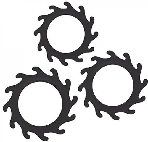 Набор эрекционных колец RENEGADE GEARS, BLACK  photo 1