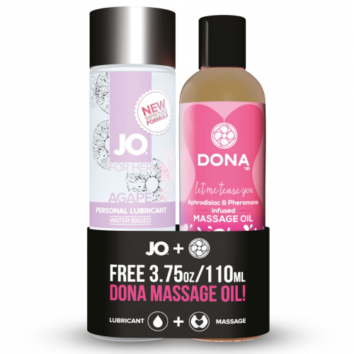 Подарочный набор System JO Limited Edition Promo Pack - Jo Agape (120мл) + DONA Flirty Massage (110) photo 1