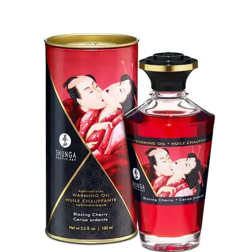 Разогревающее масло Shunga APHRODISIAC WARMING OIL - Blazing Cherry (100 мл) photo 1