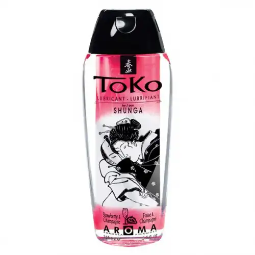 Лубрикант на водной основе Shunga Toko AROMA - Sparkling Strawberry Wine (165 мл)  photo 1