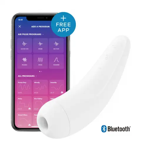 Вакуумный клиторальный стимулятор Satisfyer Curvy 2+ White photo 1