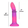 Светящийся в темноте фаллоимитатор ADDICTION Rave 8″ Glow in the Dark Dildo Pink Purple, 20,3 см photo 4