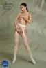 Эротические колготки-бодистокинг Passion ECO S002 white, с доступом, геометрическое плетение photo 3