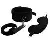 Набор ошейник с поводком и маска Art of Sex - Soft Touch Light, Черный photo 2
