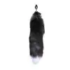 Металлическая анальная пробка Лисий хвост Alive Black And White Fox Tail S, диаметр 2,9 см photo 2