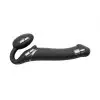 Безремневой страпон с вибрацией Strap-On-Me Vibrating Black L, диаметр 3,7см, пульт ДУ, регулируемый photo 4