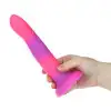 Светящийся в темноте фаллоимитатор ADDICTION Rave 8″ Glow in the Dark Dildo Pink Purple, 20,3 см photo 5