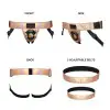 Трусы для страпона Strap-On-Me Leatherette HARNESS CURIOUS - HOLOGRAPHIC ROSE GOLD photo 2