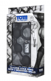 Анальные шарики Tom of Finland Silicone Cock Ring with 3 Weighted Balls photo 3