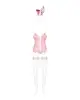 Эротический костюм зайки Obsessive Bunny suit 4 pcs costume pink L/XL, розовый, топ с подвязками photo 5