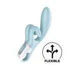 Вибратор-кролик Satisfyer Touch Me Blue, двойной отросток, 3 мощных мотора photo 1