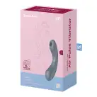 Вакуумный стимулятор с вибрацией Satisfyer Curvy Trinity 1 Bluegrey, игрушка 3в1 photo 5