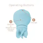 Вибратор Adrien Lastic Caress Blue с крутящимися насадками для стимуляции эрогенных зон photo 7