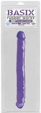 Фаллоимитатор двойной BASIX 12 DOUBLE DONG IN PURPLE  photo 3