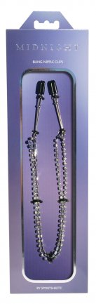 Украшение цепочка с зажимами для сосков Sportsheets Midnight Bling Nipple Clips photo 2