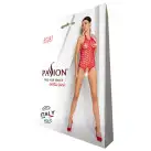 Бодистокинг в крупную сетку Passion BS087 red, открытая спина, халтер, с доступом photo 6