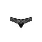 Кружевные трусики-танга с атласным бантиком Naja Thong black S/M - Passion photo 5