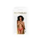 Трусики-тонг Penthouse Dangerous Darling M/L Red, кружево, высокая посадка, вырез спереди, бантик photo 3
