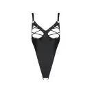 Боди из экокожи Celine Body black L/XL — Passion: с доступом, открытый photo 5