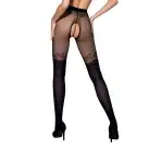 Колготки с открытым доступом, двойная плотность TIOPEN 012 black 1/2 (20/40 den) — Passion photo 2