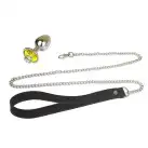 Металлическая анальная пробка Art of Sex Metal Anal Plug with Leash  size L с поводком photo 3