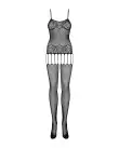 Бодистокинг Obsessive Bodystocking F235 S/M/L, тонкие подвязки, нежный декор, сеточка photo 4