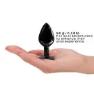 Металлическая анальная пробка с украшением в виде кристалла Dorcel - Diamond Plug BLACK M photo 4