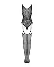 Бодистокинг Obsessive Bodystocking G324 S/M/L black, силуэтный рисунок photo 5