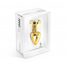 Анальная пробка со стразой Diogol Anni R Clover Gold Cristal 25мм photo 2