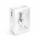Анальная пробка со стразом Diogol Anni R Heart Silver Кристалл 25мм photo 2