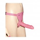Розовый страпон для женщин Pleasure Harness with Dong, 16х3,5 см photo 1