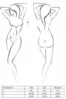 Комплект сексуального белья Passion Erotic Line PAULINE SET black photo 3