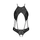 Боди из эко-кожи с ремешками и перфорацией Tamaris Body black XXL/XXXL — Passion photo 3