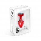 Анальная пробка со сменными стразами Diogol Anni Magnet Red Аквамарин/Карбонадо 25мм photo 2