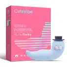 Вакуумный вибратор  CuteVibe Franky Blue photo 5