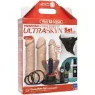Набор для страпона Doc Johnson Vac-U-Lock VIBRATING Dual Density ULTRASKYN Set: диаметр 3×3,8 см photo 7
