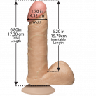 Фаллоимитатор Doc Johnson The Realistic Cock 6 inch White - PVC photo 2