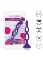 CalExotic Booty Call Silicone Triple Probe - тройная полая анальная пробка, 10,25х3,25 см, пурпурный photo 4